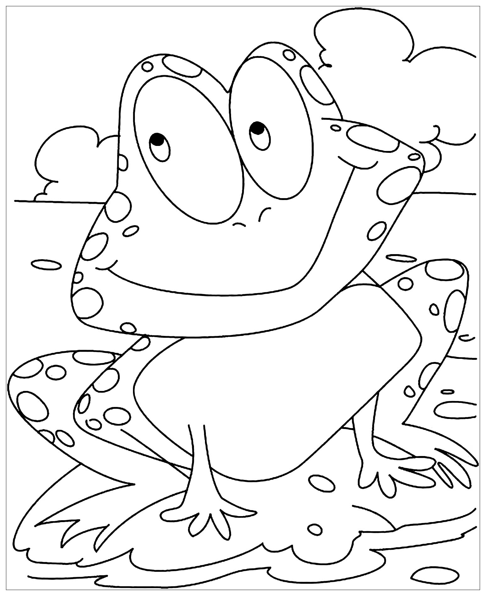 200+ Frog Coloring Pages 129