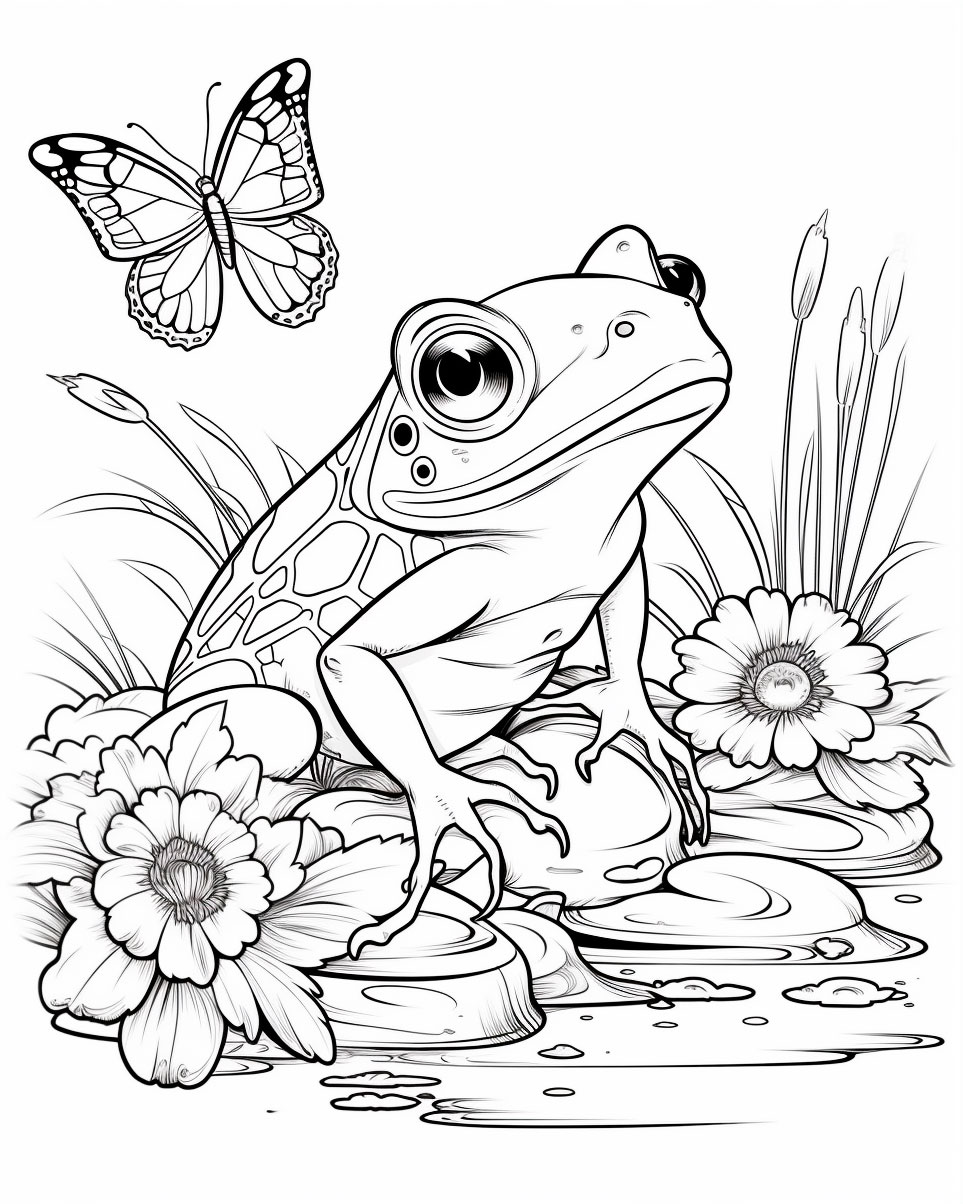 200+ Frog Coloring Pages 147