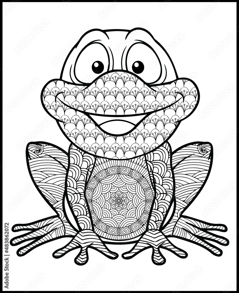 200+ Frog Coloring Pages 73