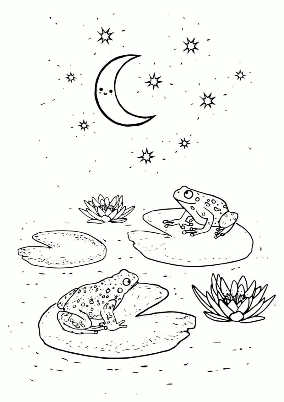 200+ Frog Coloring Pages 84