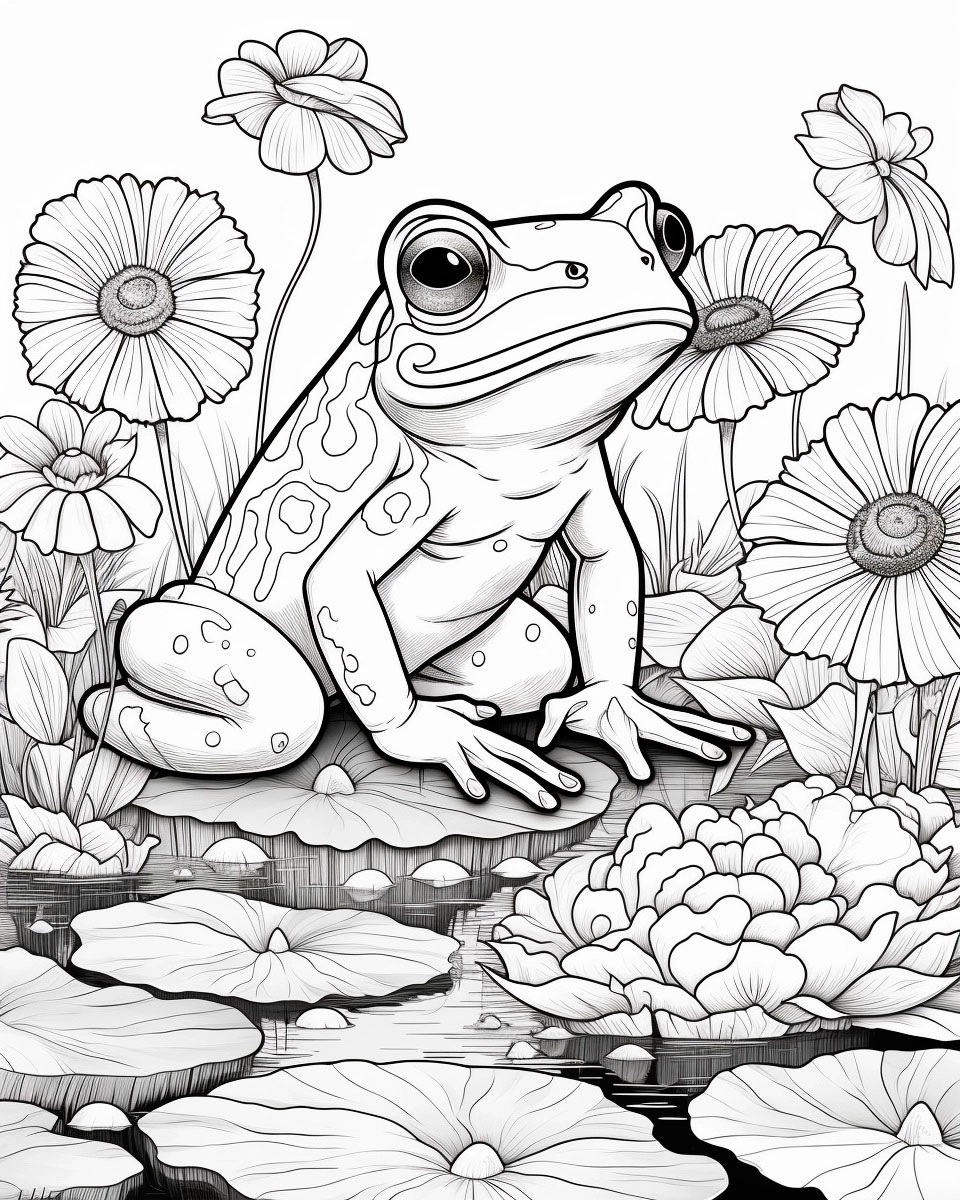 200+ Frog Coloring Pages 86