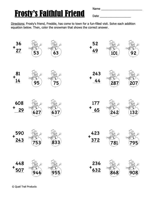 3rd Graders Math Worksheets FREE Printable 105