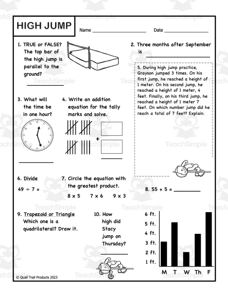 3rd Graders Math Worksheets FREE Printable 117