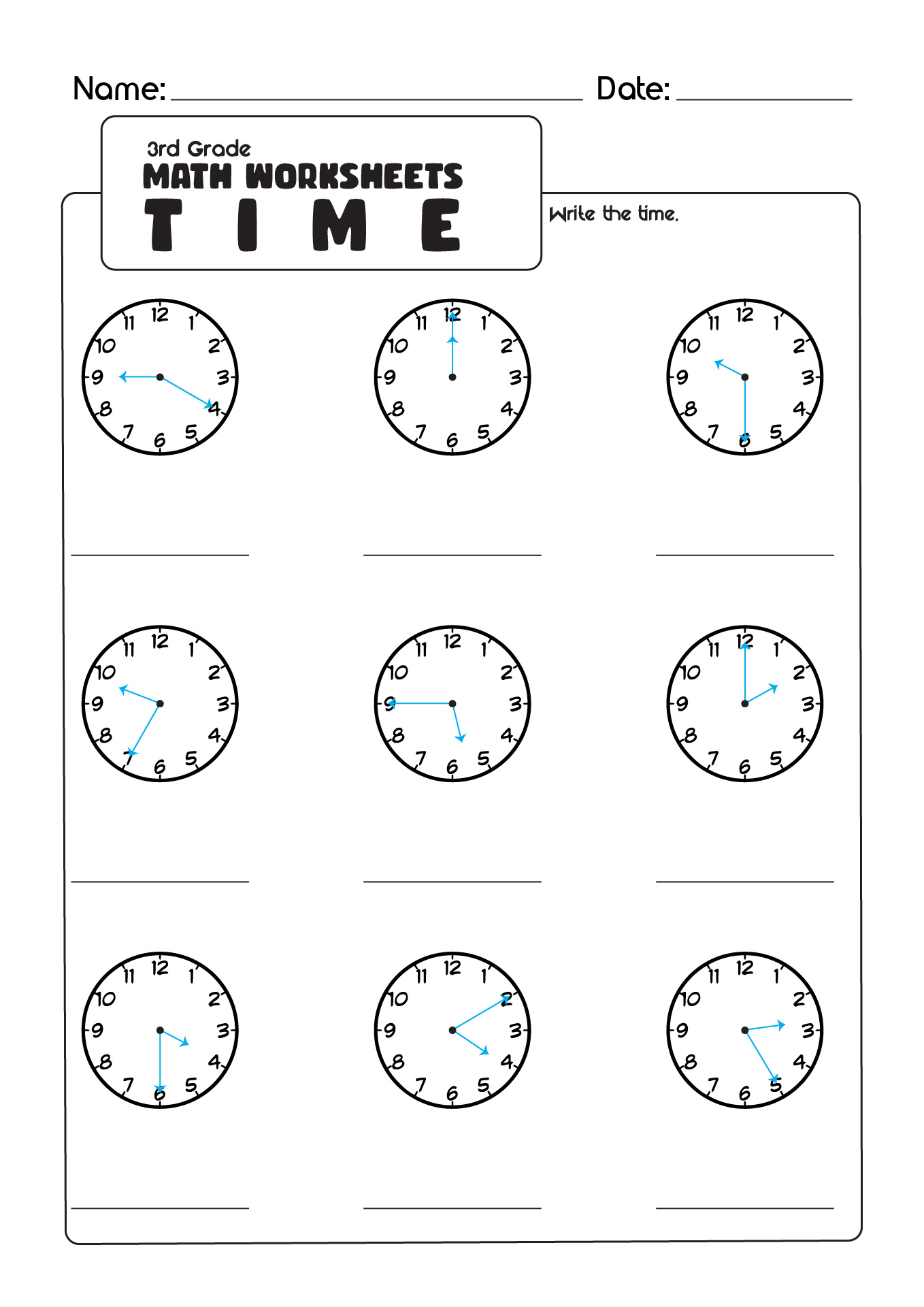 3rd Graders Math Worksheets FREE Printable 126