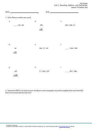 3rd Graders Math Worksheets FREE Printable 132