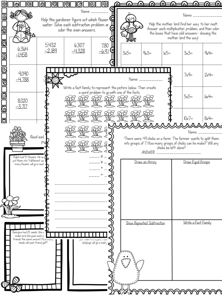 3rd Graders Math Worksheets FREE Printable 161