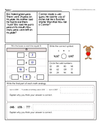 3rd Graders Math Worksheets FREE Printable 38