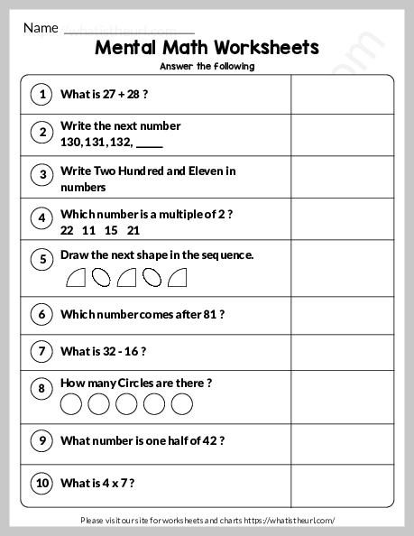 3rd Graders Math Worksheets FREE Printable 75