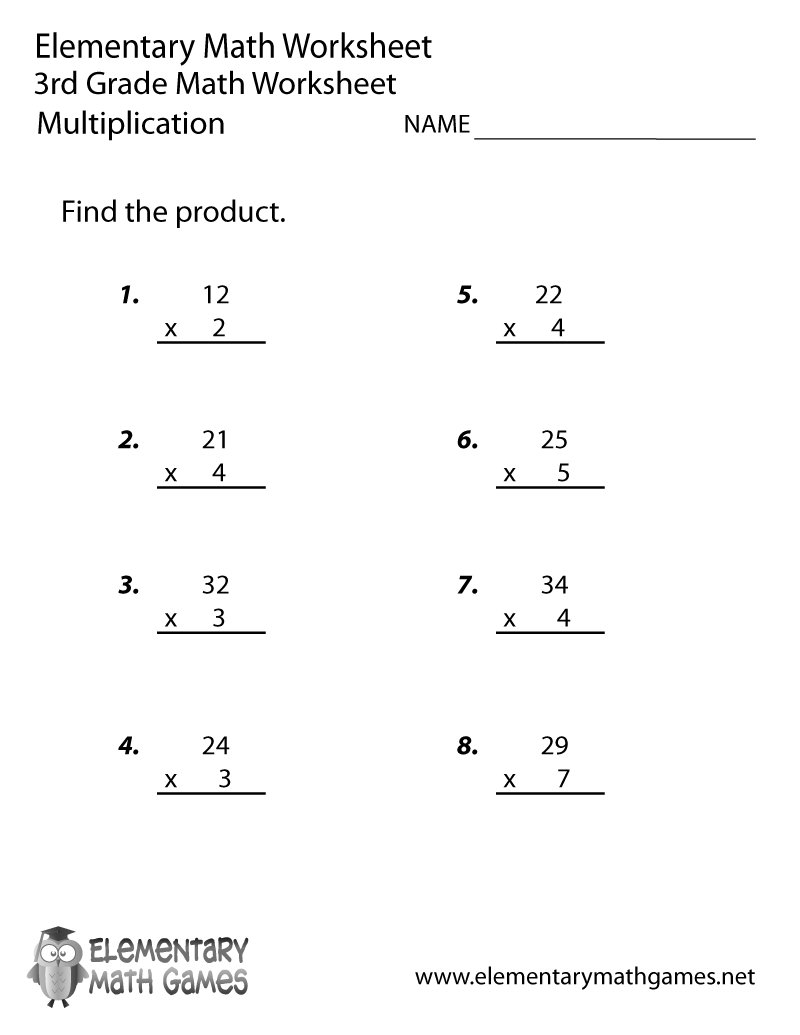 3rd Graders Math Worksheets FREE Printable 90