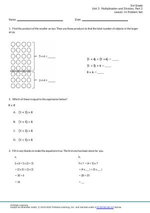 3rd Graders Math Worksheets FREE Printable 92