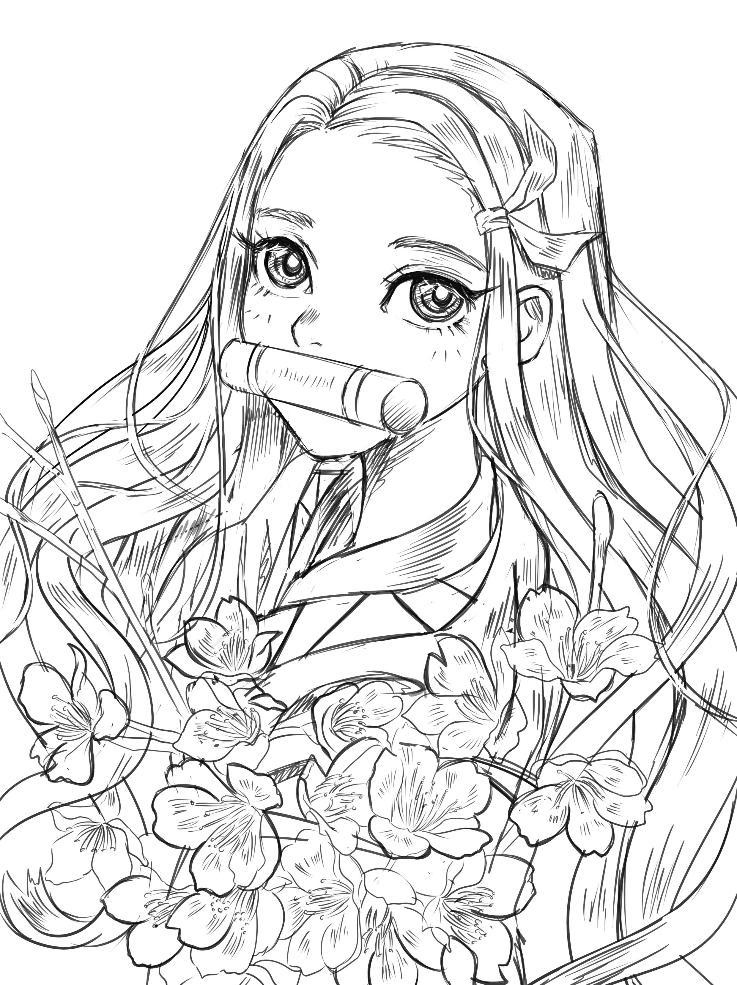 82 Nezuko Coloring Pages: Demon Slayer Fans' Favorites 54