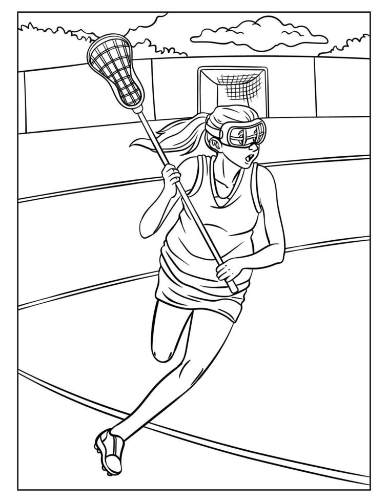 99+ Lacrosse Coloring Pages Printable 3