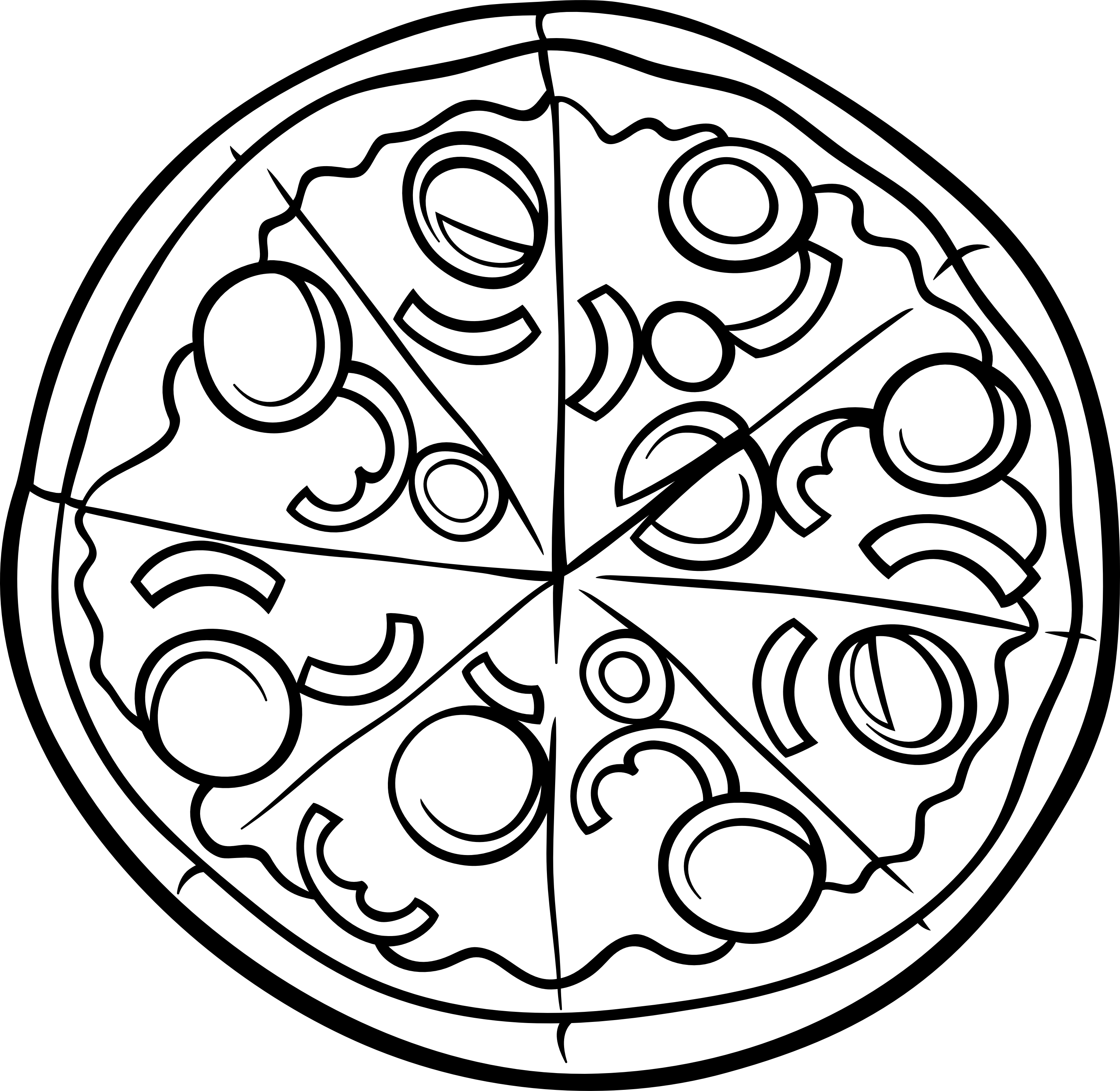 100+ Pizza Coloring Pages Printable 1