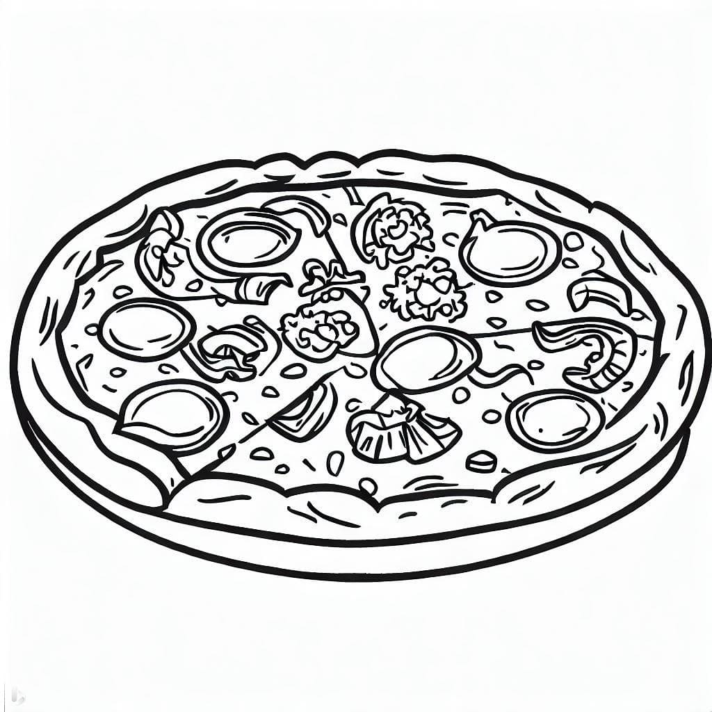 100+ Pizza Coloring Pages Printable 103