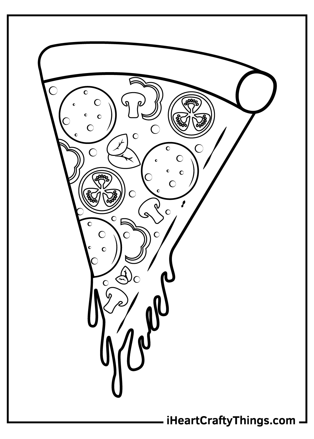 100+ Pizza Coloring Pages Printable 104