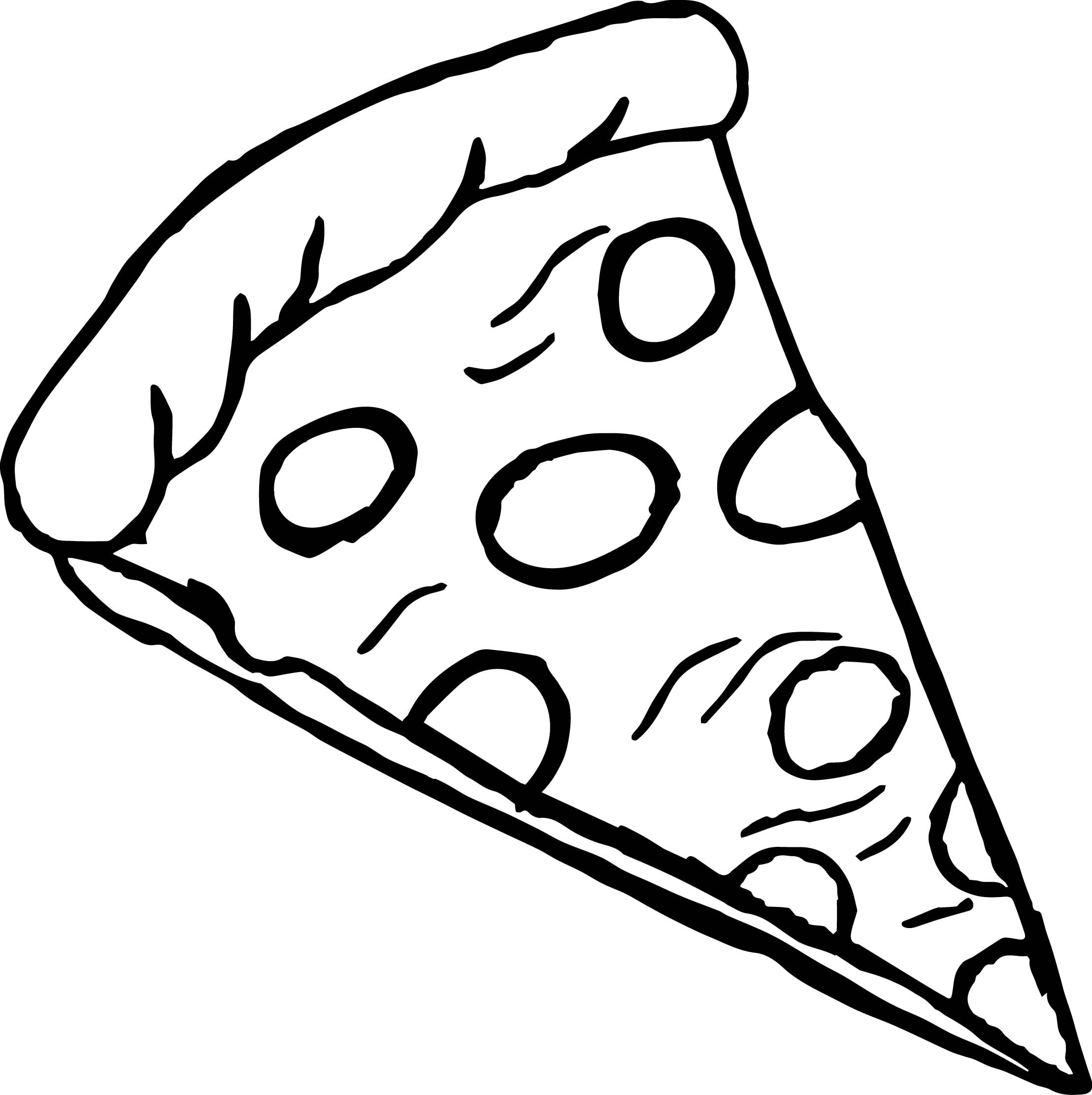 100+ Pizza Coloring Pages Printable 107