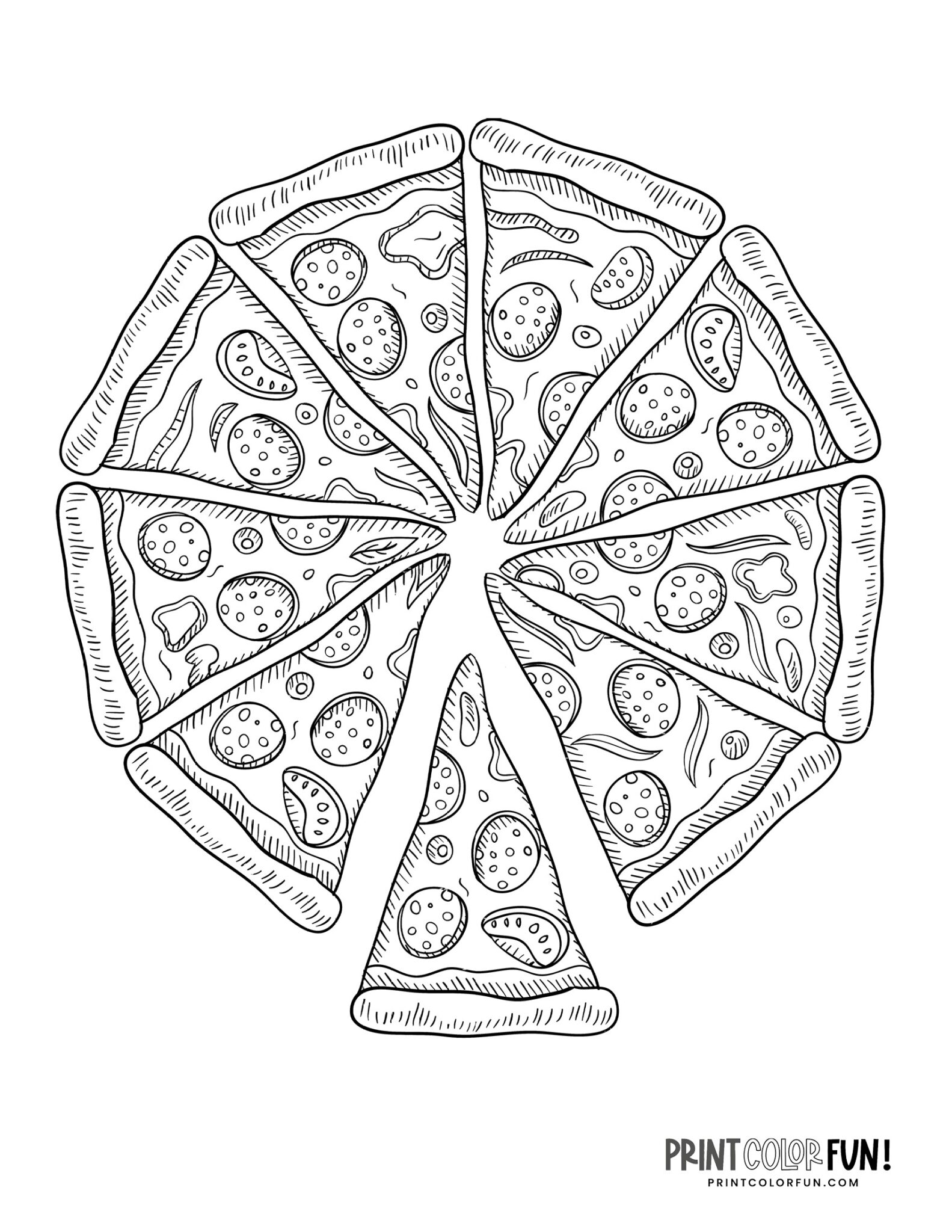 100+ Pizza Coloring Pages Printable 109