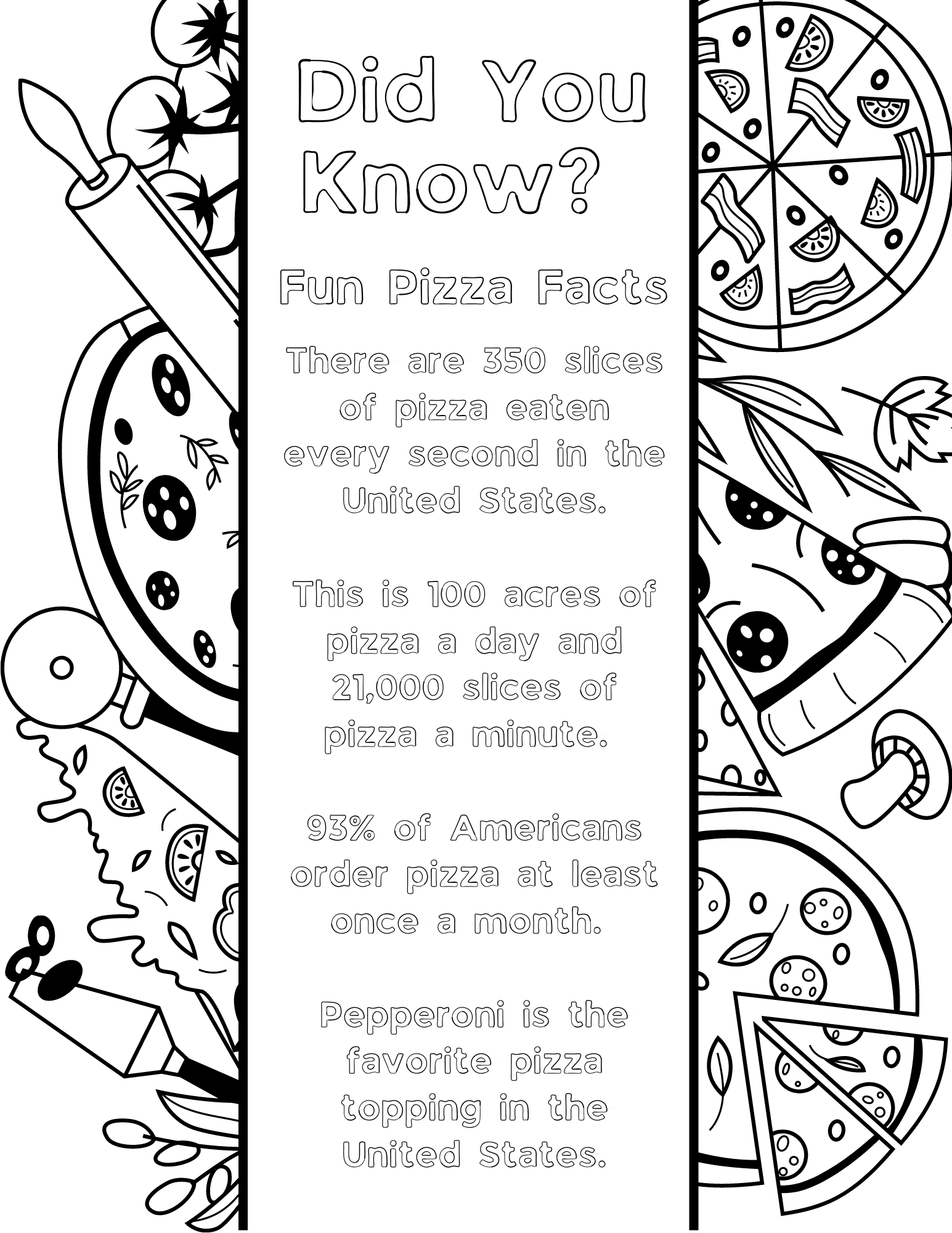 100+ Pizza Coloring Pages Printable 11