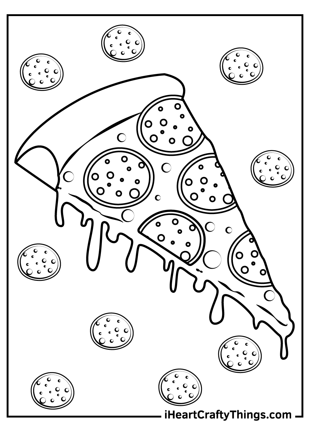 100+ Pizza Coloring Pages Printable 111