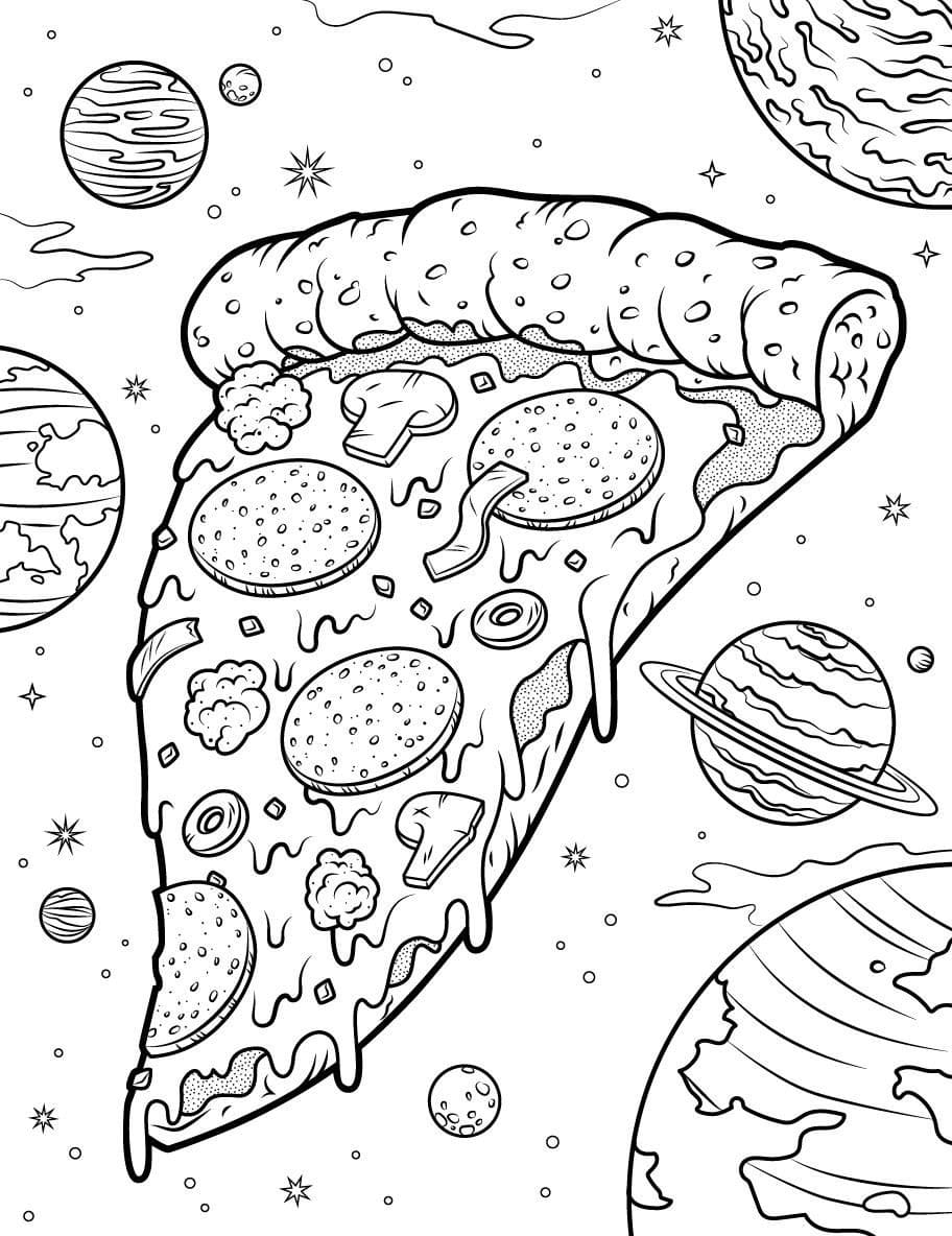 100+ Pizza Coloring Pages Printable 114