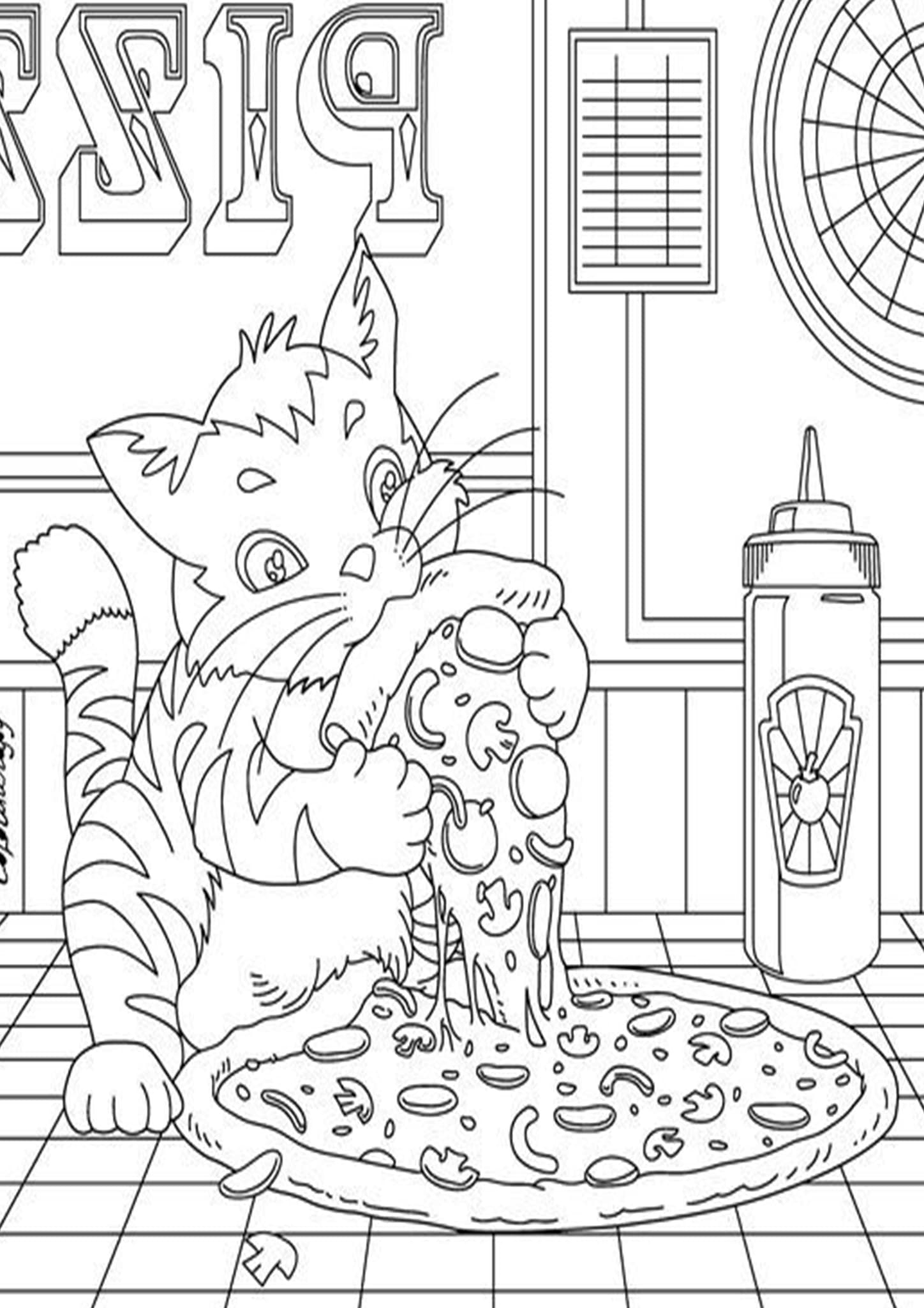 100+ Pizza Coloring Pages Printable 115