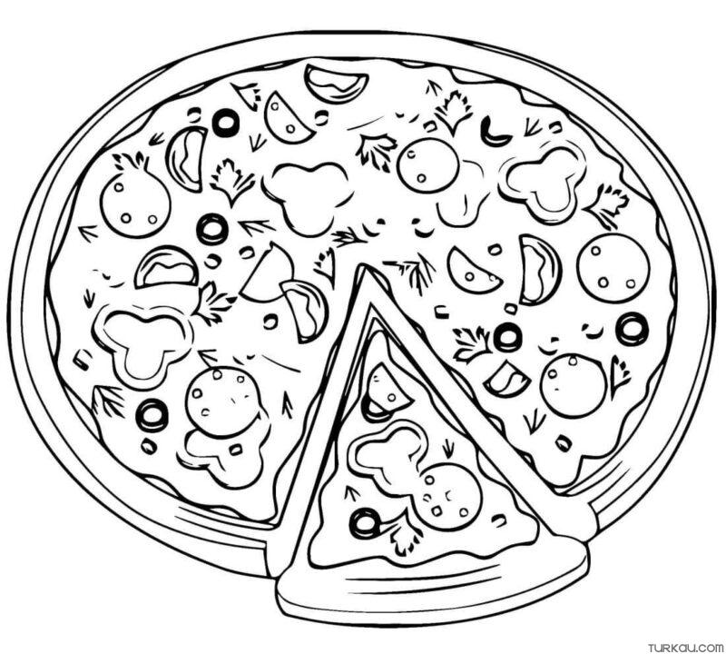 100+ Pizza Coloring Pages Printable 116