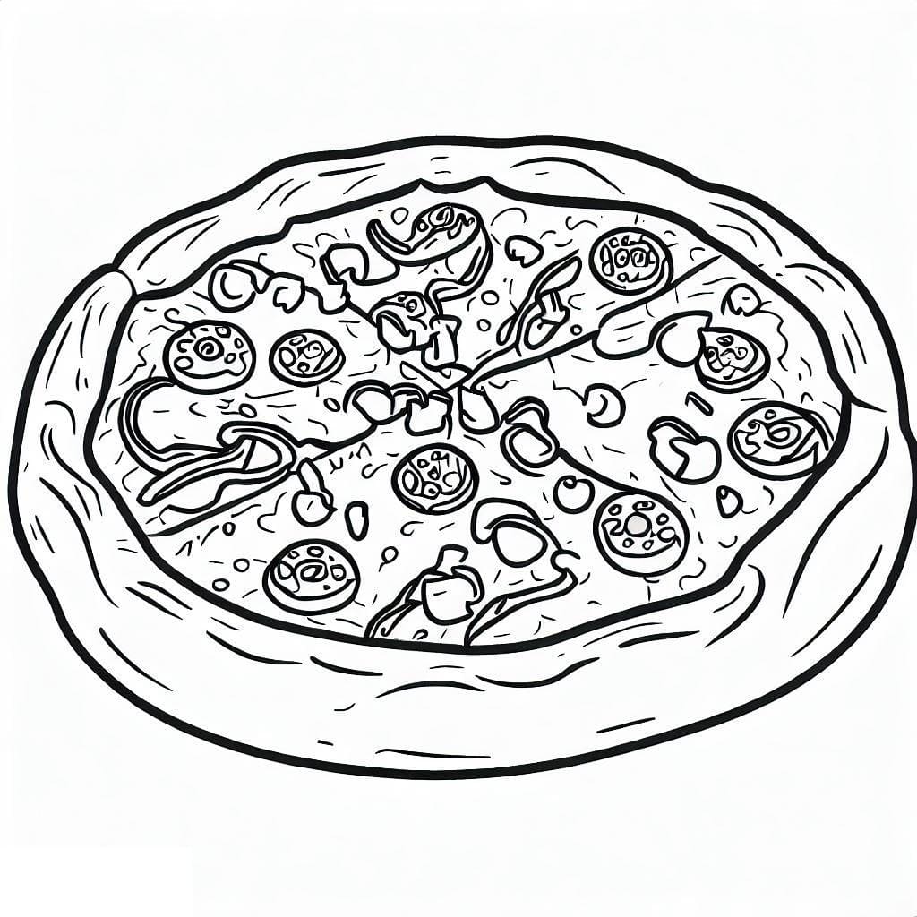 100+ Pizza Coloring Pages Printable 117