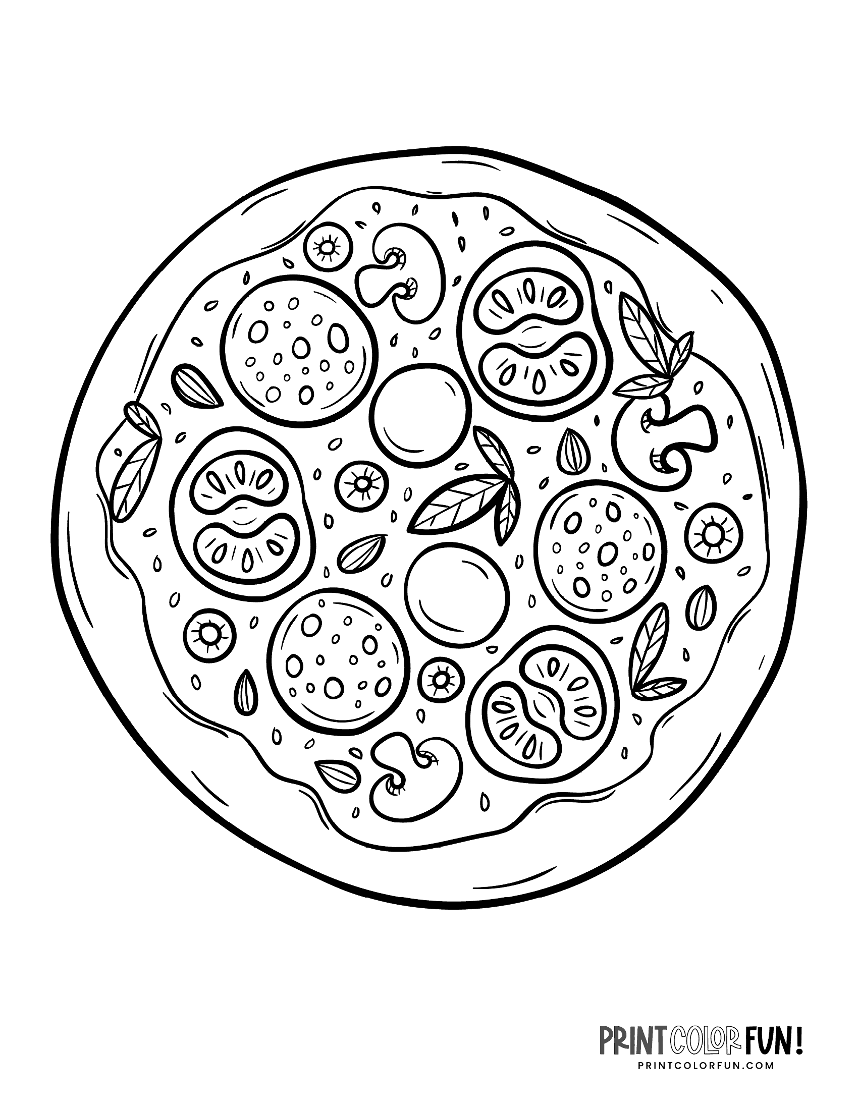 100+ Pizza Coloring Pages Printable 13