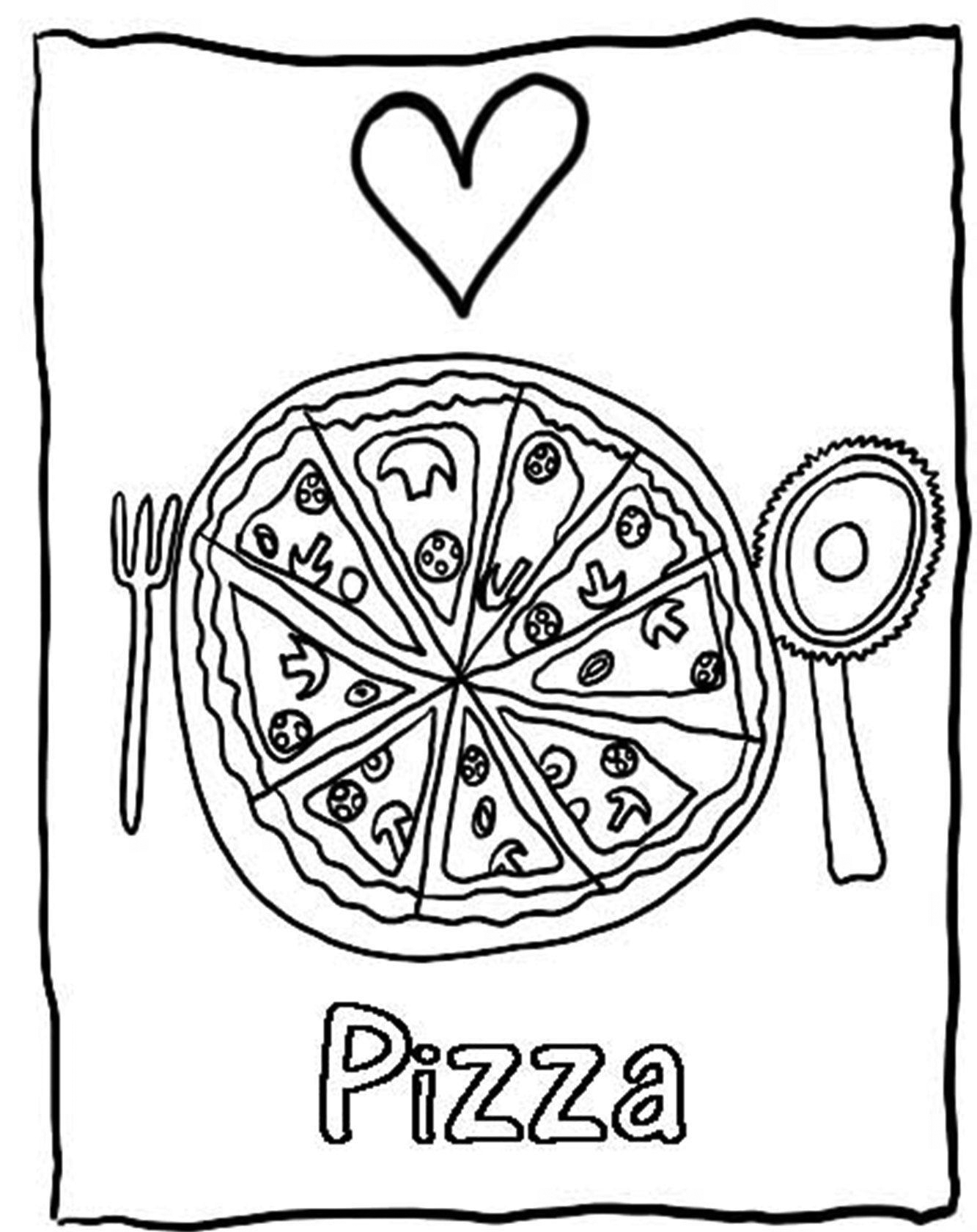 100+ Pizza Coloring Pages Printable 14