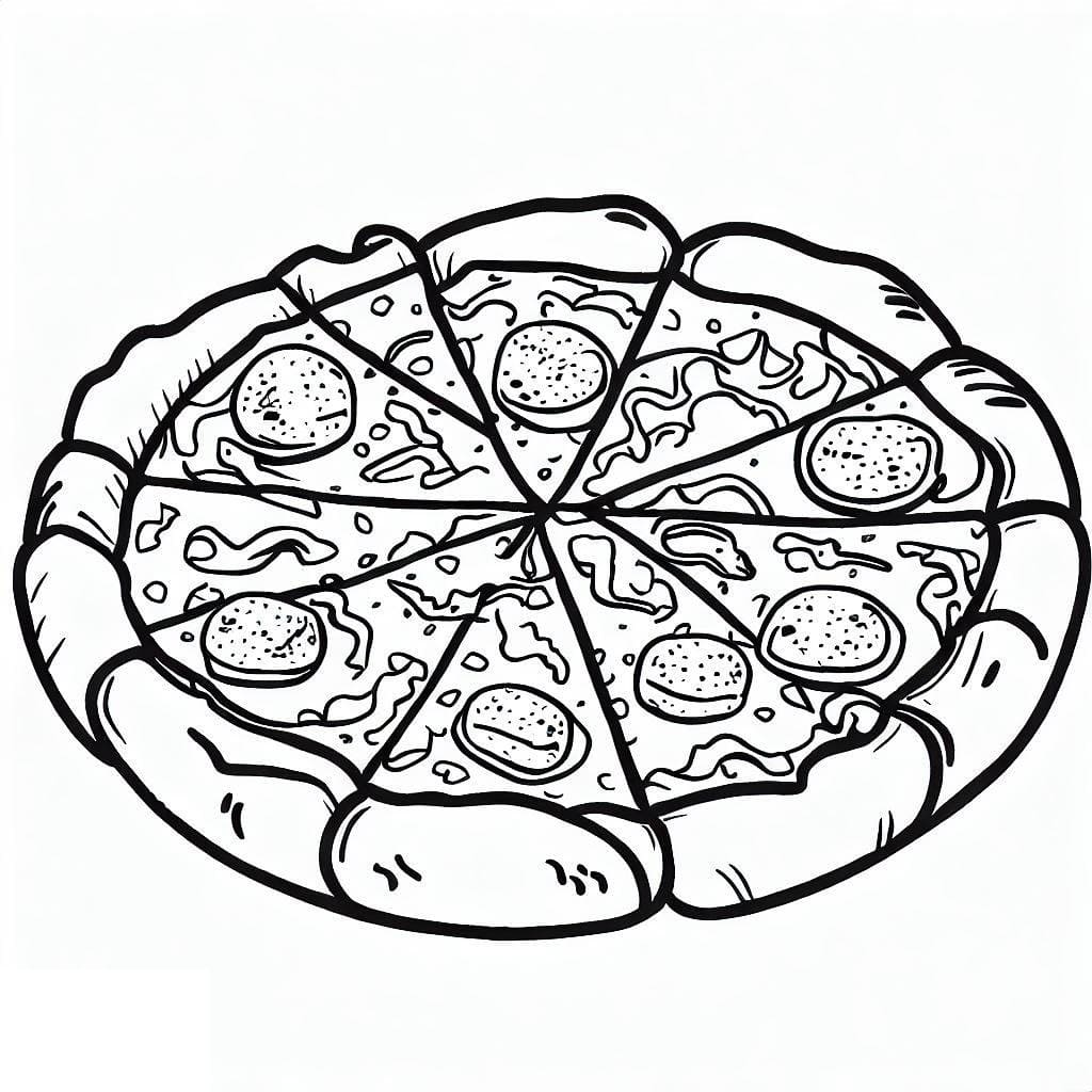 100+ Pizza Coloring Pages Printable 15