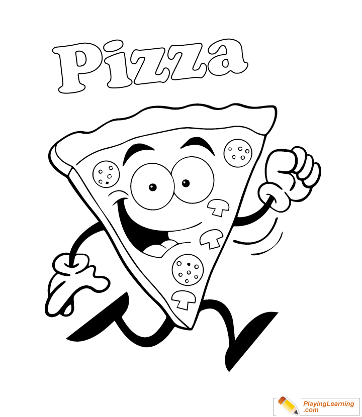 100+ Pizza Coloring Pages Printable 16