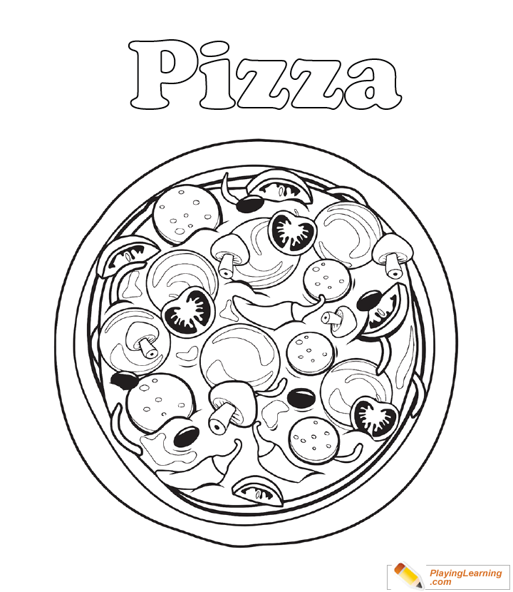 100+ Pizza Coloring Pages Printable 19