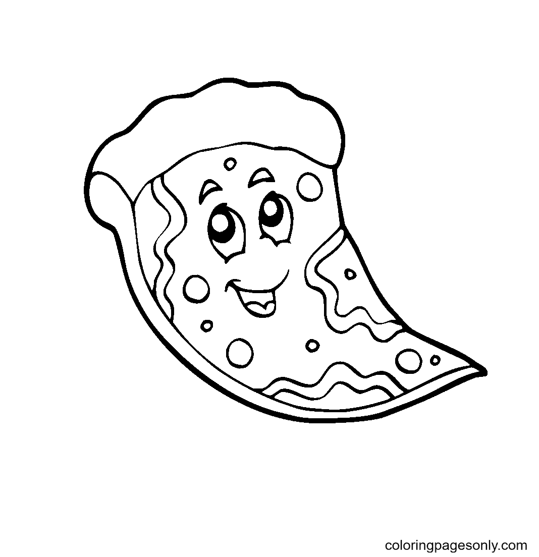 100+ Pizza Coloring Pages Printable 21