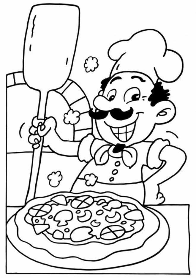 100+ Pizza Coloring Pages Printable 22