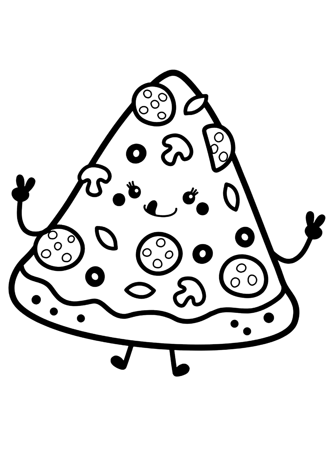 100+ Pizza Coloring Pages Printable 23