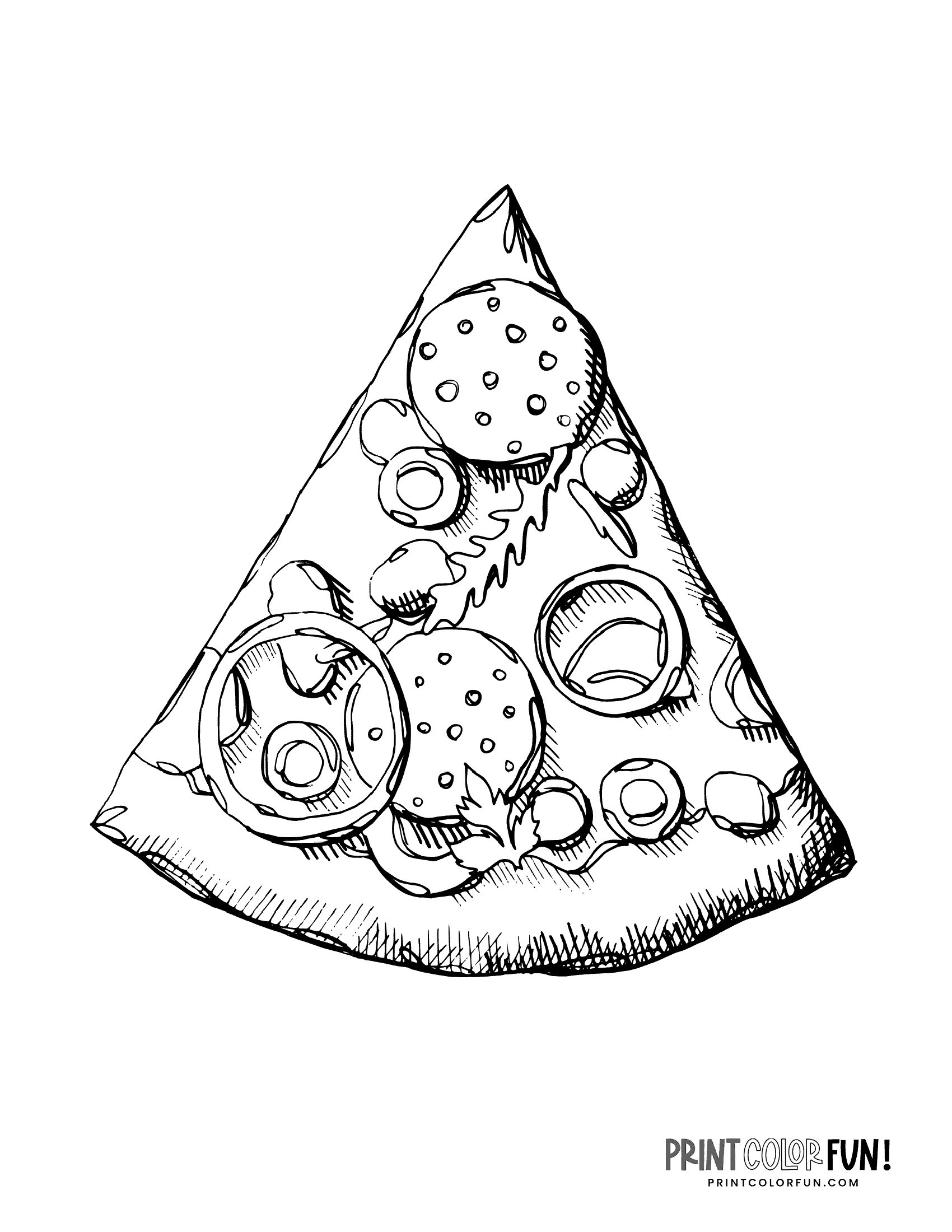 100+ Pizza Coloring Pages Printable 29