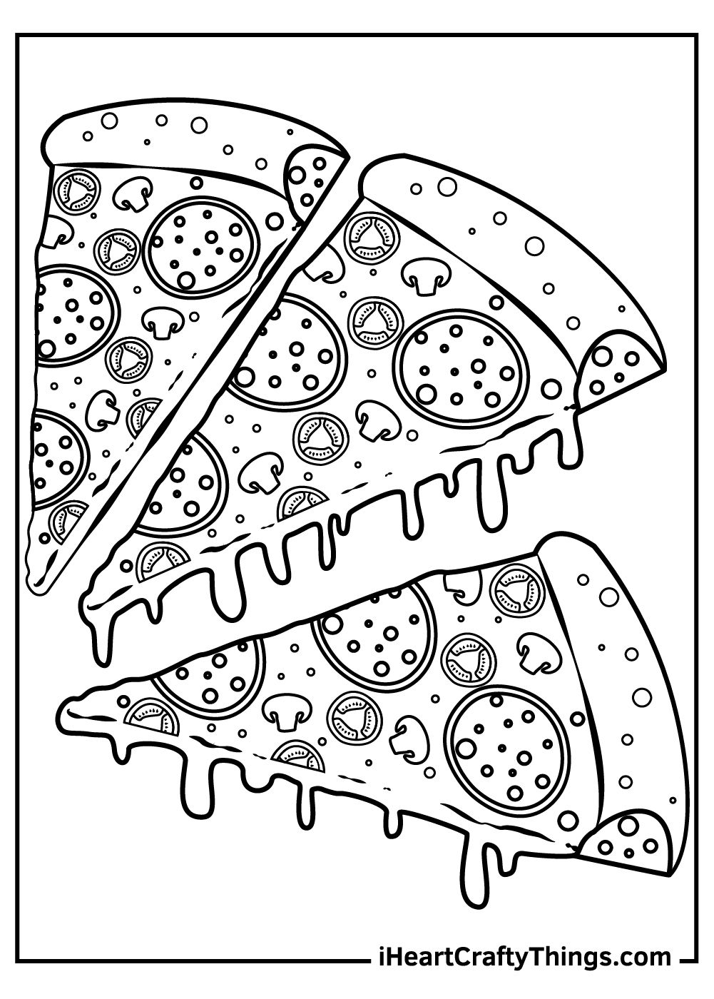 100+ Pizza Coloring Pages Printable 31