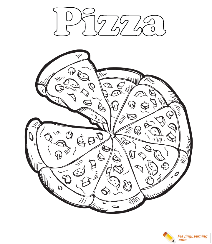 100+ Pizza Coloring Pages Printable 33