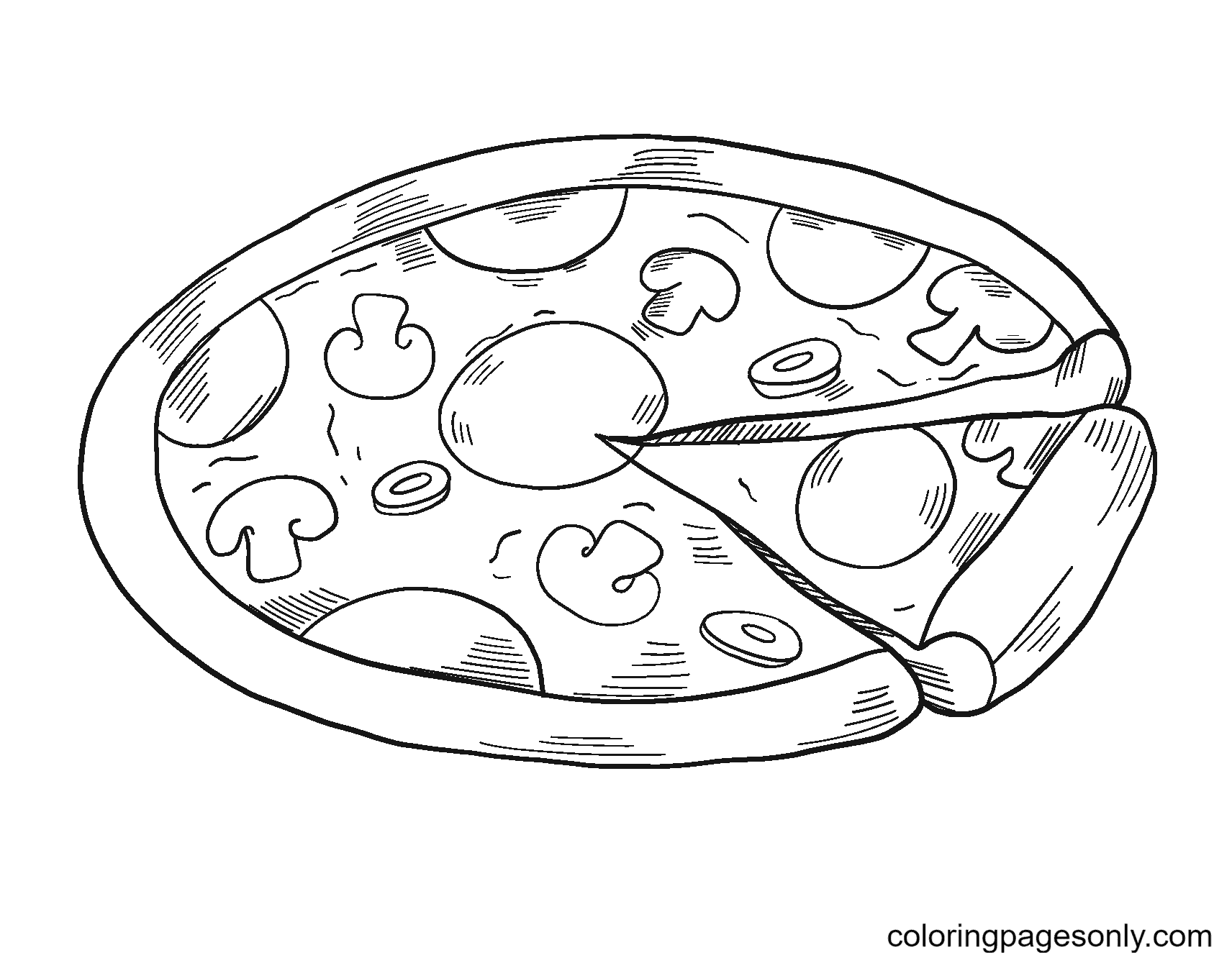 100+ Pizza Coloring Pages Printable 36