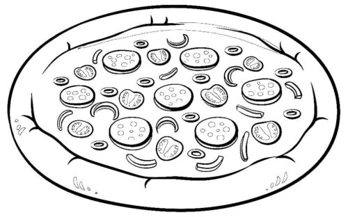 100+ Pizza Coloring Pages Printable 39