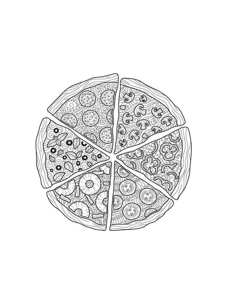 100+ Pizza Coloring Pages Printable 50