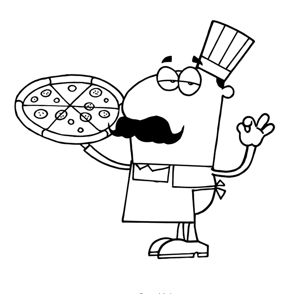 100+ Pizza Coloring Pages Printable 51