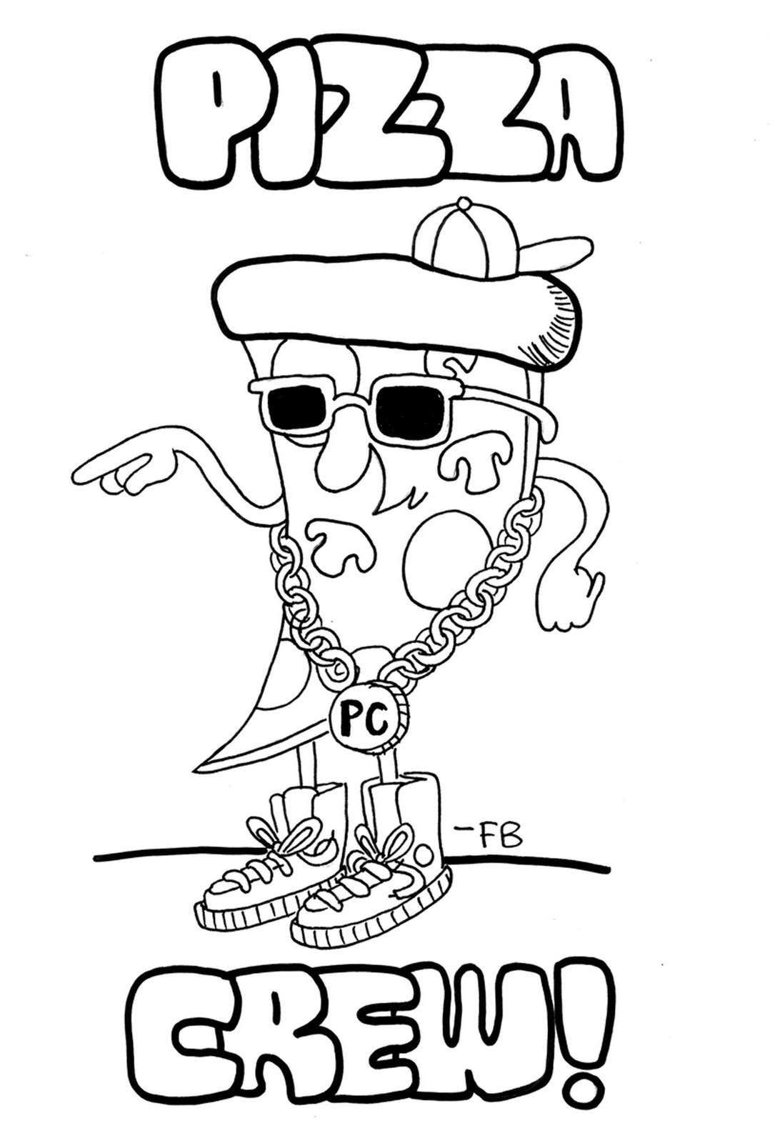 100+ Pizza Coloring Pages Printable 56