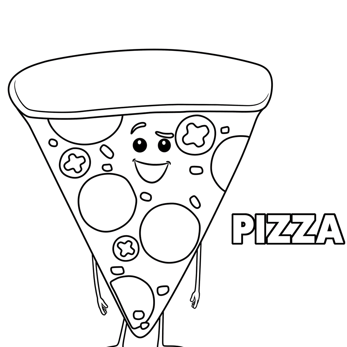 100+ Pizza Coloring Pages Printable 62