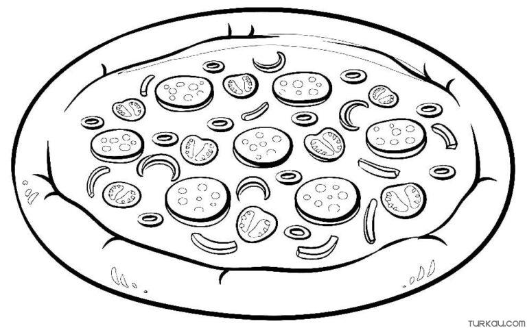 100+ Pizza Coloring Pages Printable 63