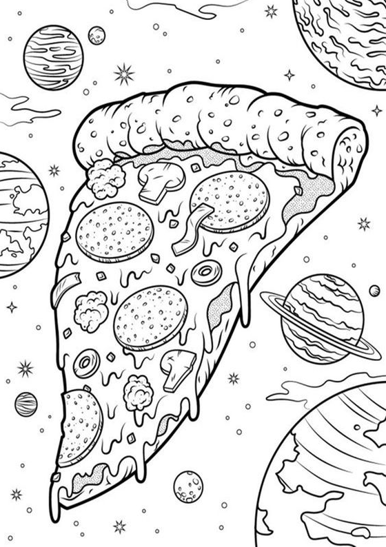 100+ Pizza Coloring Pages Printable 67