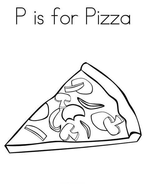 100+ Pizza Coloring Pages Printable 7