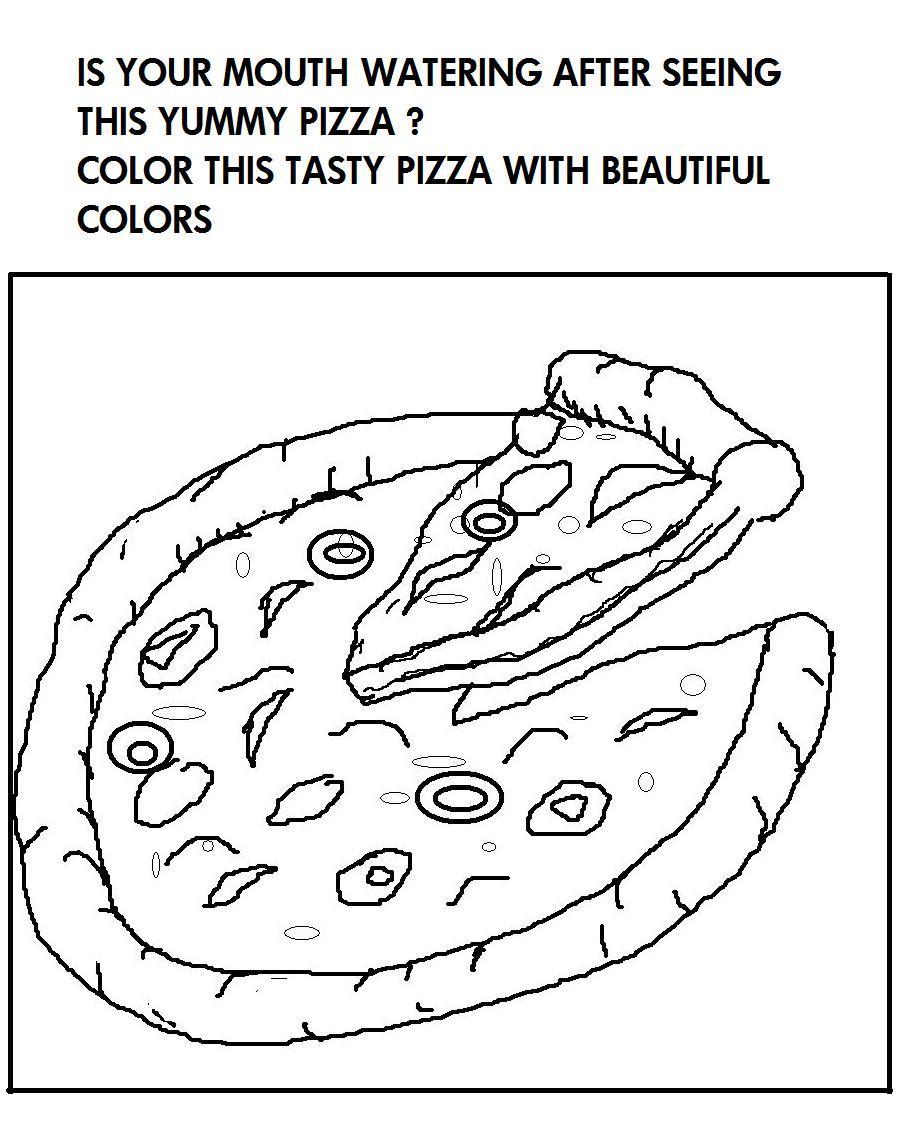 100+ Pizza Coloring Pages Printable 74