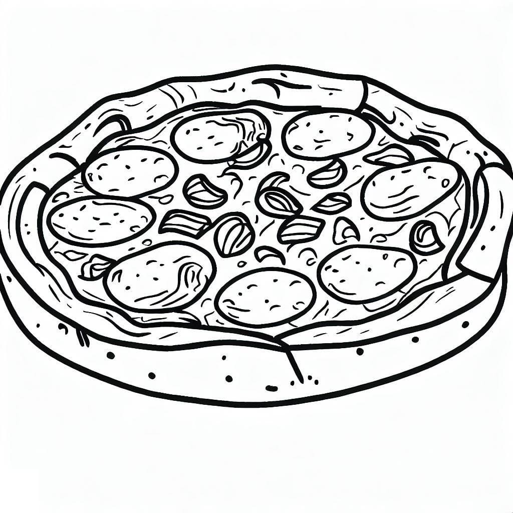 100+ Pizza Coloring Pages Printable 76