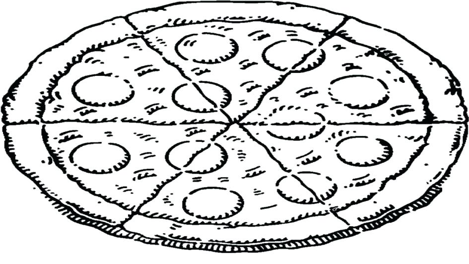 100+ Pizza Coloring Pages Printable 8